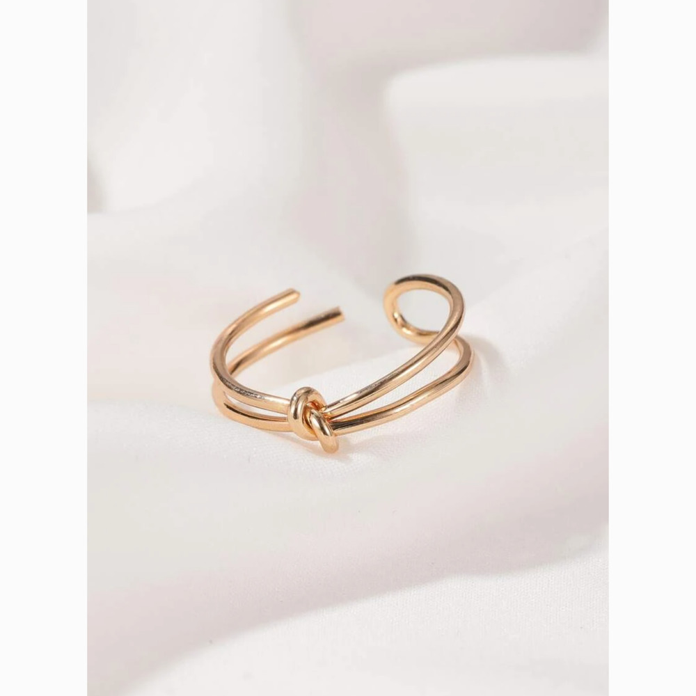 3/$30 Gold Modern Abstract Knotted Open Ring